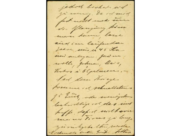7. Postabgang: 1915, 12.4., Ganzsachenkarte 4 H. gebraucht von "SADANI DOA 12.4.15" mit violettem Zensur-Stempel "Zensur pass