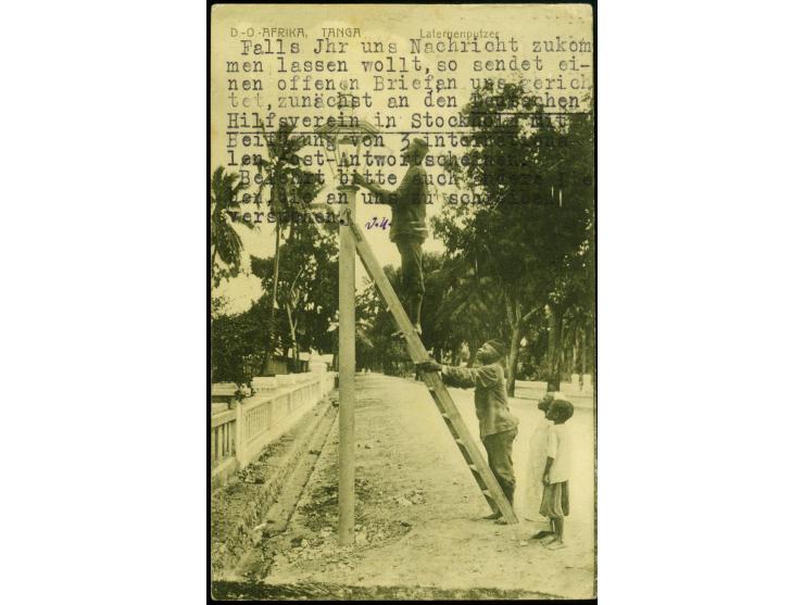 8. Postabgang: 1915, 15.5., Kaiseryacht  7 1/2 H. mit Stempel "MNYUSSI 15.5.15" (undeutlicher Abschlag) auf Ansichtskarte mit