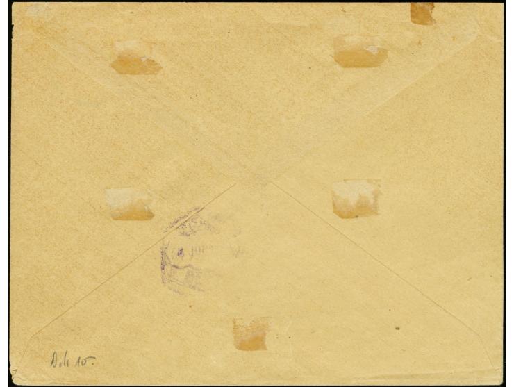 9. Postabgang: 1915, 4.7., Kaiseryacht 15 H. und 7 1/2 H. mit Stempel "LINDI 4.7.15" auf als R-Brief vorfrankiertem Brief mit