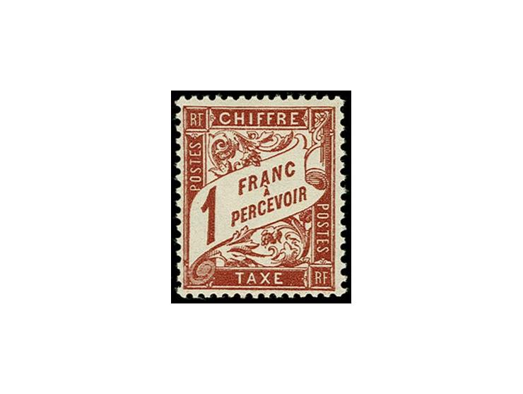 POSTAGE DUE: 1893, Numerals 1fr., mint never hinged, fine