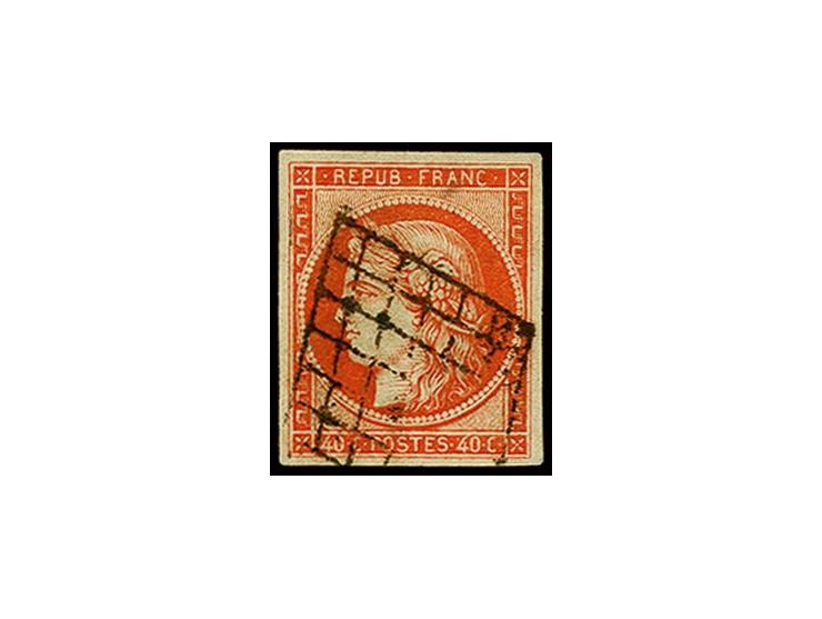 SPERATI FORGERIES: 40c. orange, Sperati forgery type A, used, unsigned, fine