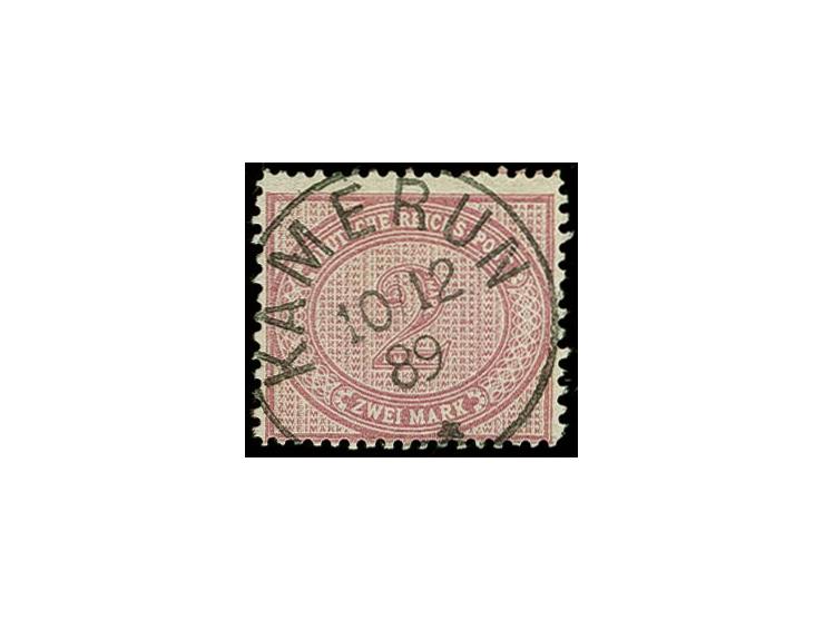 2 M. lebhaftgraulila mit sehr klarem Stempel "KAMERUN 10.12.89", Pracht, sign. R. Steuer BPP