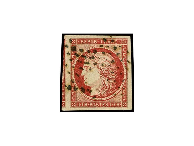 1 fr. carmine, Sperati forgery type C, used, unsigned, fine