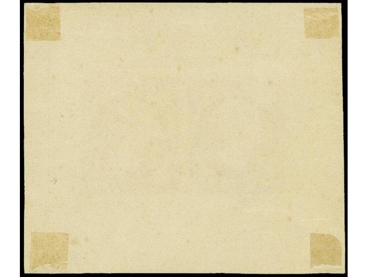 1853, Napoléon 1fr. carmine, Sperati forgery as pair in block format, tiny crease in the margin, otherwise fine