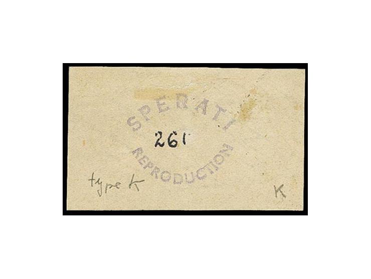1 fr. carmine, horizontal pair, Sperati forgery type K+F, used, BPA signature, fine
