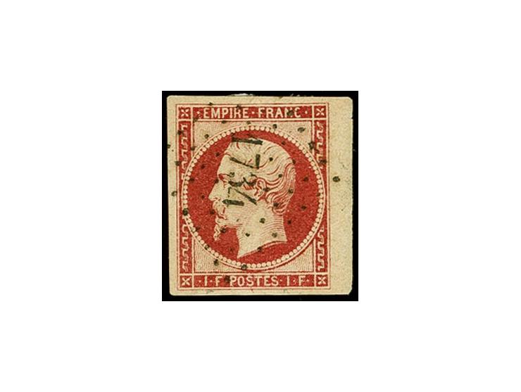 1 fr. carmine, Sperati forgery type H, used, unsigned, fine