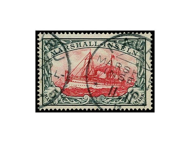5 M., farbfrisch und sehr gut gezähnt mit Stempel "NAURU 11.11.11", Kabinett, Fotoattest Jäschke-L. BPP