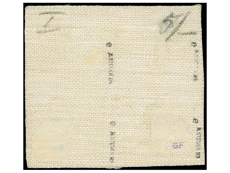 2 M. dunkelrotkarmin im Viererblock mit zentrischem Stempel "APIA KDPAg 17.7.94" auf Briefstück, tadellos, sign. R.Steuer BPP