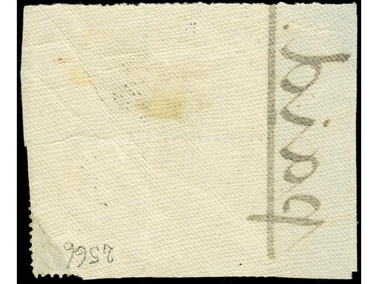 50 Pfg. oliv im Viererblock mit kleinem EKr. "APIA 8.3.88" auf Bedarfs-Briefstück mit kleiner Fehlstelle, die beiden rechten 