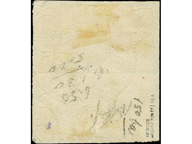 50 Pfg. braunrot im Viererblock mit fast zentrischem Stempel "APIA KDPAg 16.9.91" auf Briefstück, linke untere Marke leicht e
