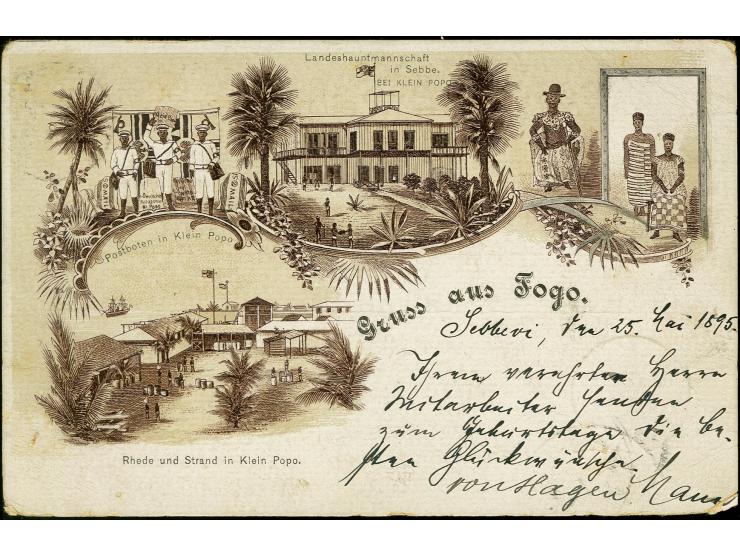 10 Pfg. mittel(karmin)rot mit Stempel "KLEIN-POPO 25.5.95" als portogerechte Einzelfrankatur auf Postkarte mit Text nach Berl
