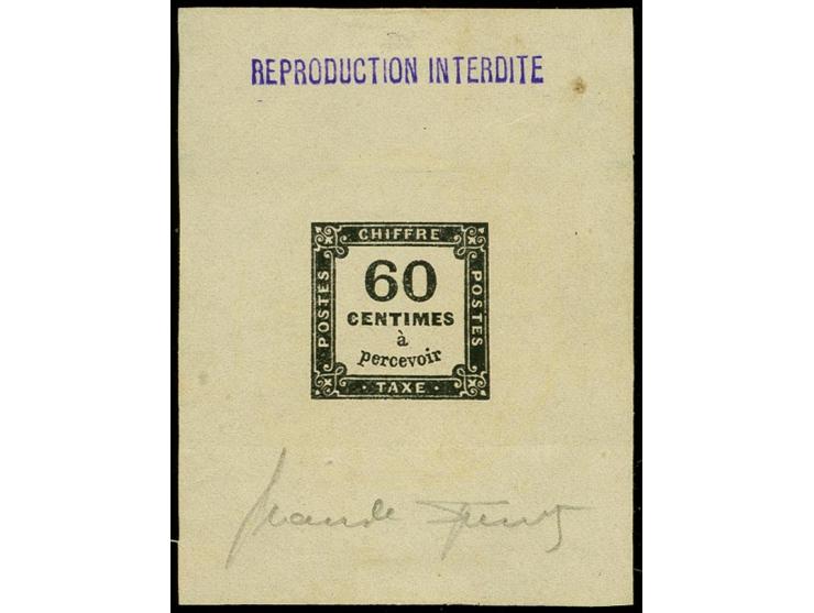 1863, Numerals 60c. black, Sperati forgery in block format with pencil signature, unused, fine