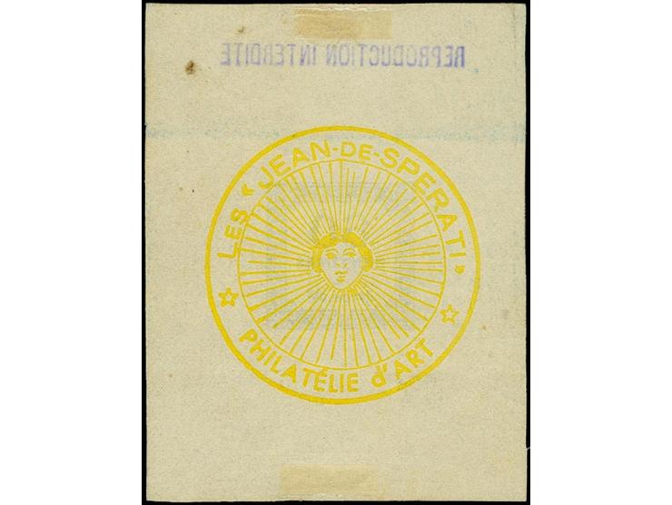 1863, Numerals 60c. black, Sperati forgery in block format with pencil signature, unused, fine