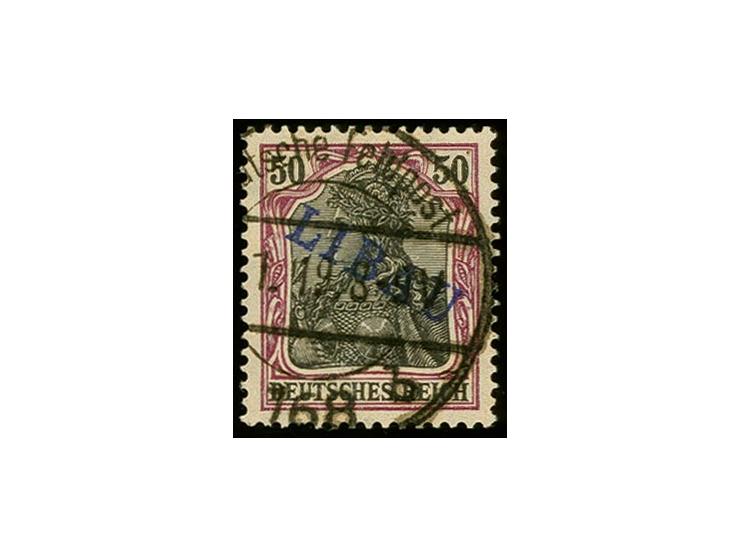 50 Pfg., sauber gestempelt, einige minimal verkürzte Zähne unten, sonst tadellos, Befund Schlegel BPP