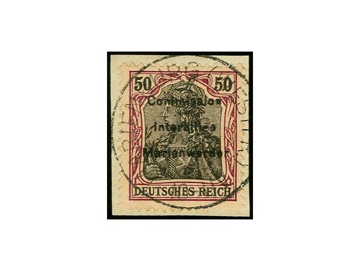 1920, Germania 50 Pfg. auf hellchromgelb, sauber gestempelt "MARIENBURG 30.8.20" auf Briefstück, tadellos, Fotoattest Bock BP
