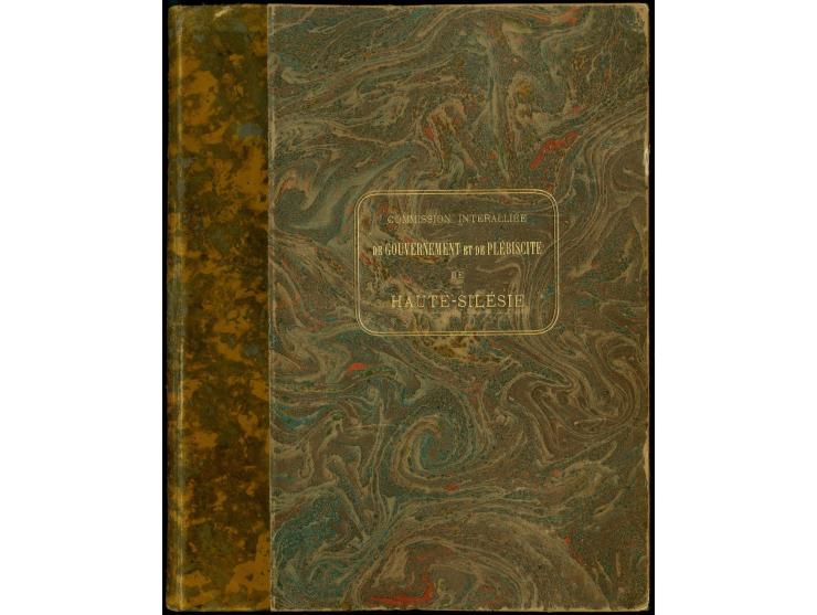 1920, Offizielles Geschenkbuch mit mamoriertem Einband, vorderseitig in Gold geprägt "COMMISSION INTERALLIÉE DE GOUVERNEMENT 
