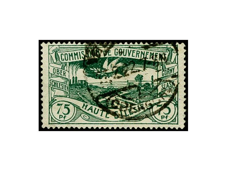 Hüttenwerke 75 Pfg. schwarzgrün, gestempelt, tadellos, Fotoattest Gruber BPP