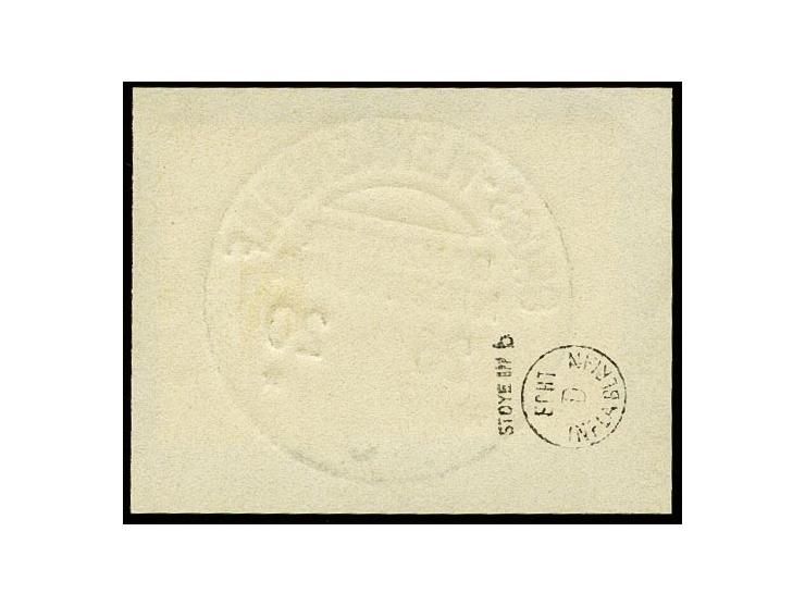 3 M. schwarzgrauviolett, sauber mit zeitgerechtem Stempel "GROSS-PLEHNENDORF 26.9.20" auf Briefstück, tadellos, sign. Stoye B