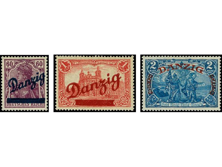 1920, Großer Innendienst 60 Pfg.-2 M. kpl., farbfrisch und gut gezähnt, ungebraucht, tadellos, mehrfach sign. und Fotoatteste