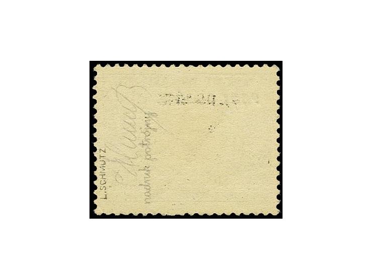 1936, Freimarke 5 Gr. mit dreifachem Aufdruck, postfrisch, Zähnung teils etwas bestoßen, sonst tadellos, eine sehr seltene Ma