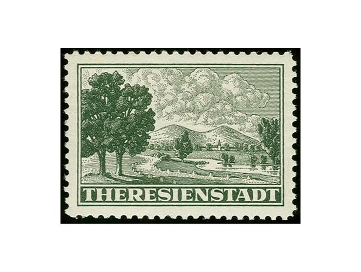 THERESIENSTADT: 1943, Zulassungsmarke, postfrisch, unten leicht unregelmäßig gezähnt, sonst tadellos, sign. Paetow BPP