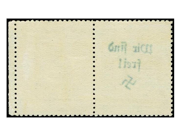 Legionäre 50H. mit Zierfeld und kleinem Bogenrand rechts, nachgummiert, bei einer Auflage von 100 Stück sind Zierfelder selte