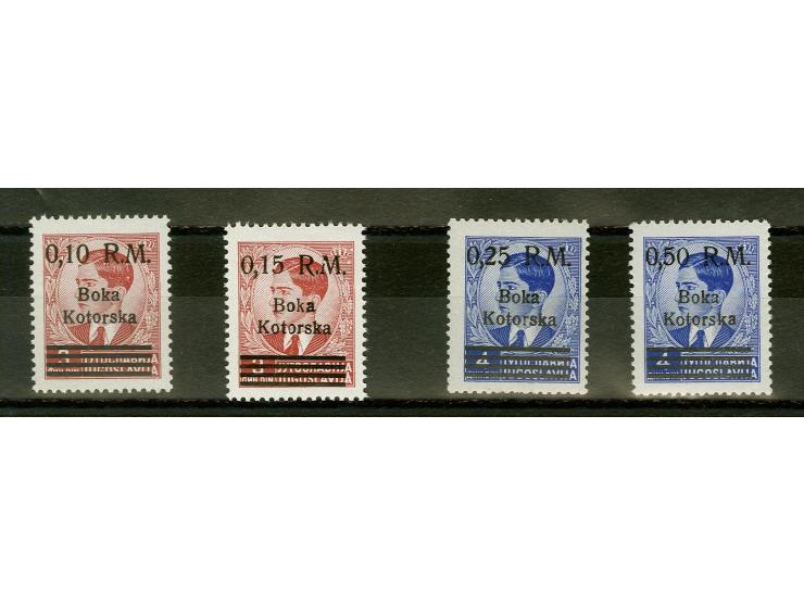 1944, Freimarken 0,10-0,50 RM., 0,15 RM mit Aufdruckfehler "linker Schenkel des M oben gebrochen", postfrisch, tadellos, teil