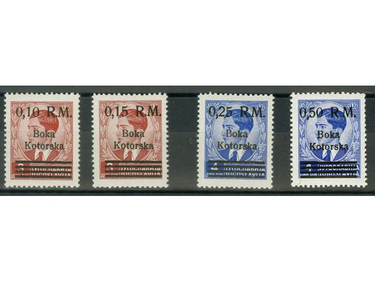 1944, Freimarken 0,10-0,50 RM., 0,50 RM mit Aufdruckfehler "linker Schenkel des M unten gebrochen", postfrisch, tadellos, Bef