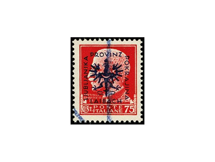 75 C. mit Probeaufdruck von Form I statt Form II, mit Blaustrich annuliert, postfrisch, einwandfrei, Fotoattest Brunel BPP
