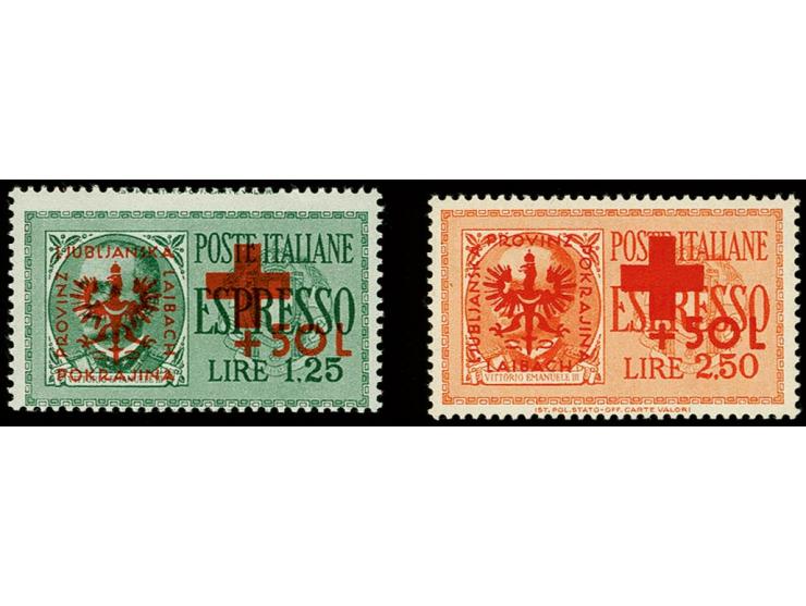 Rotes Kreuz 1,25-2,50L., postfrisch, tadellos, signiert, Befund Brunel