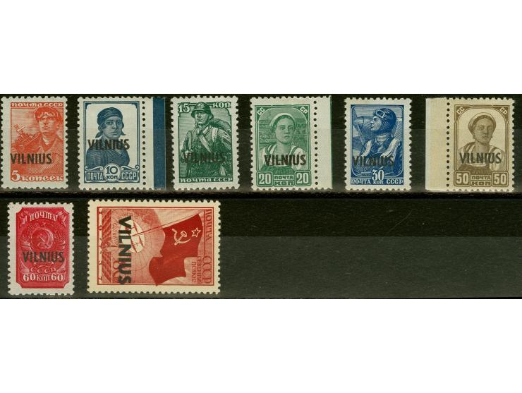 1941, "VILNIUS"-Aufdruckausgabe 5-80 K. komplett, ungebraucht, Pracht, sign. Krischke BPP