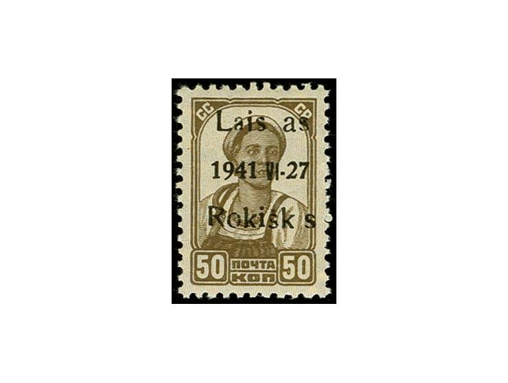 50K., Type IIa mit Aufdruckfehler "v in Laisvas fehlt", ungebraucht mit winziger Haftstelle, tadellos, Fotoattest Huylmans BP