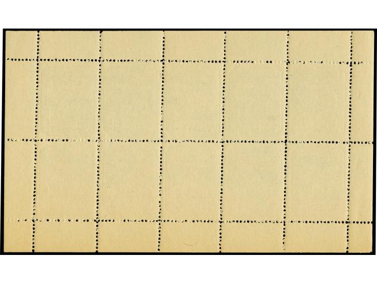 1941, Hilfe für Kindergärten 60K. dunkelrötlichbraun, gezähnt im Kleinbogen, auf Feld 10 mit Plattenfehler "X statt K", postf