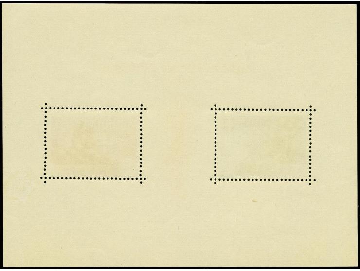 Kriegsinvaliden-Block mit Plattenfehler "Linien im A von PATHИX", postfrisch, tadellos, Fotoattest Brunel