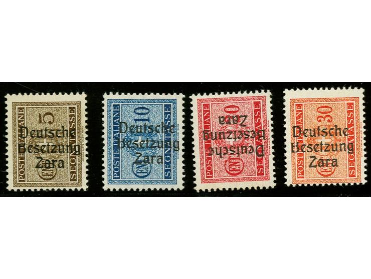 5-20 und 30C. mit Aufdruckfehler "oberer Bogen des B in Besetzung fehlt", postfrisch, tadellos, Auflage nur jeweils 50 Stück,