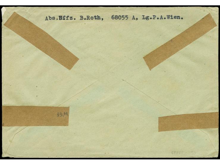 1944, Insel Kreta durchstochen mit sauberem Abschlag des Tagesstempels des Feldpostamtes in Chania auf Kreta "FELDPOST 8.2.45