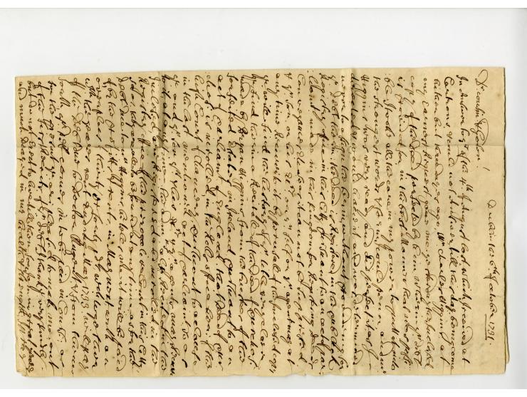 1631, Entire letter from Dublin via London and Holland to Luxemburg, on reverse small bishop mark, on front circle "PD", appl