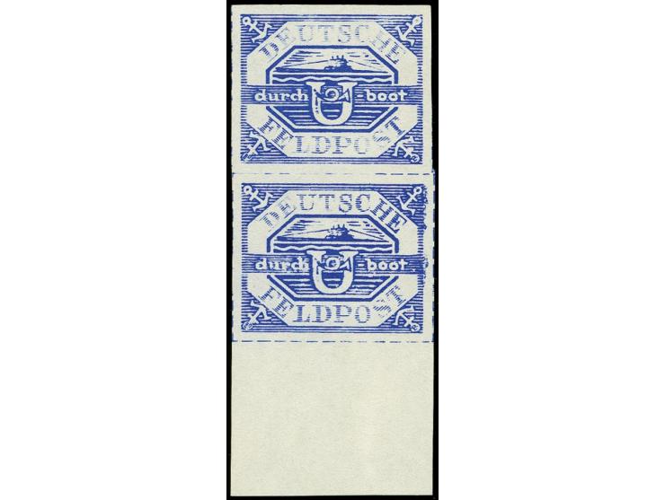 dito, senkrechtes Paar vom Unterrand, ungebraucht ohne Gummi wie verausgabt, sign. W. Engel