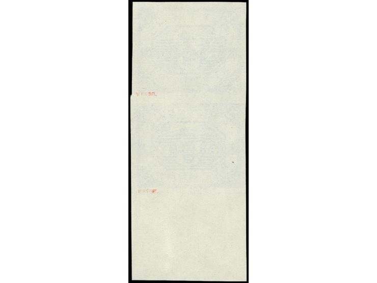 dito, senkrechtes Paar vom Unterrand, ungebraucht ohne Gummi wie verausgabt, sign. W. Engel