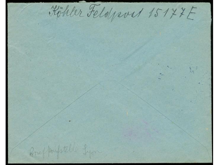 1944, Feldpostbrief mit Briefstempel der Prüfstelle (Feldpostnummer 15177 E) und Normstempel "d 21.3.44" nach Wien, rückseiti
