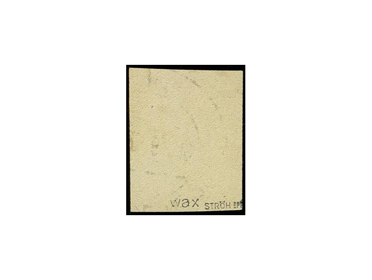 1945, Ziffernserie, 10 Pfg. grau auf bläulichgrauem, glatten Papier mit steil fallender Papierstreifung, sauber gestempelt, s