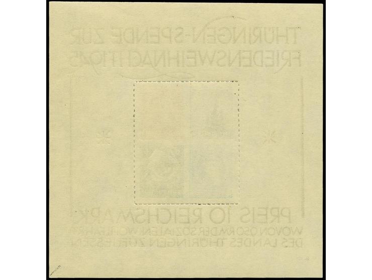 Weihnachtsblock auf weißem Papier, Type III, postfrisch, tadellos, sign. Dr. Wittmann, Fotoattest Dr. Jasch BPP (Mi. 2.300,-)