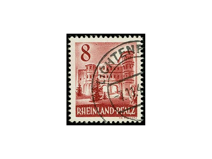 8 Pfg., Type III, gestempelt "LICHTENFELS 7.11.49", tadellos, Fotoattest Straub BPP (Mi. 700,-)