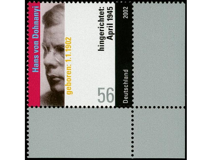 Hans von Dohnanyi 56 C., Probedruck, aus der rechten unteren Bogenecke, postfrisch, tadellos
