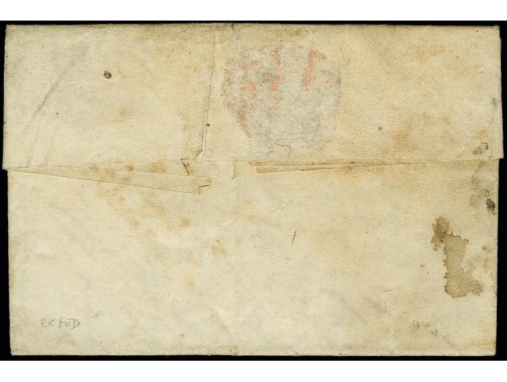 1818, "LURGANGREEN/37", single circle without date, good strike on entire letter to Armagh, charged "5" d.
