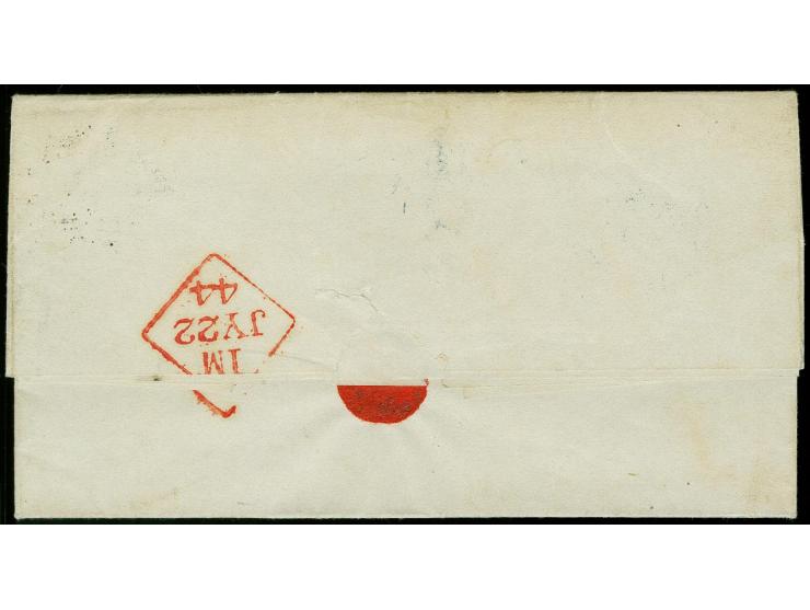 1840, 2 d. blue, OK, clear at bottom, otherwise good to large margins, tied by numeral "441" to entire letter with adjacent c