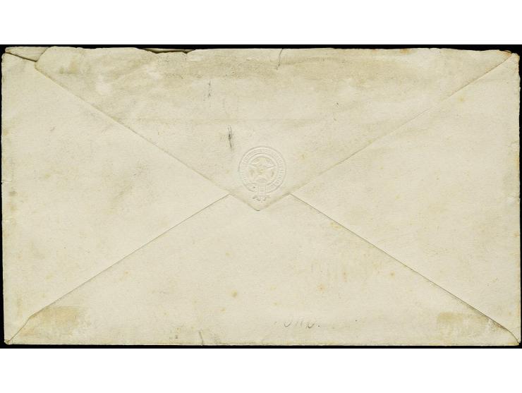 1858/79, 1 d. rose-red, pl. 187, 3 copies tied by duplex "LONDONDERRY MR 30 78" to envelope with adjacent clear red "Register