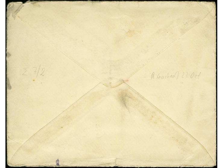 "PASSED BY I.R.A. PRISON CENSOR", clear double line marking on front of postal stationery envelope 2 d. from "WATERSIDE (?) 2
