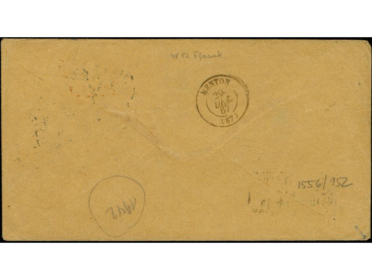 "BERLIN POST-EXP.9 / POTSDAM. BAHNH. / 25 12 67", drei Abschläge in schwarz, schwarz/blau und schließlich blau, nebeneinander