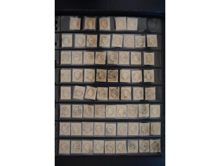 1849/1906, umfangreicher vorwiegend gestempelter Lagerbestand mit unzähligen guten Ausgaben, dabei Mi.-Nr. 1(15), 5(18), 7(20